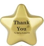 Glückssterne A-Ware ´DankesStern "ThankYou" in ´Lucky Gold