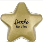Glückssterne A-Ware ´DankesStern "Danke für alles" in ´Lucky Gold